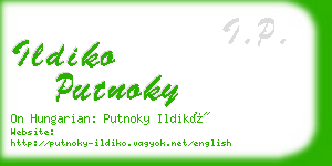 ildiko putnoky business card